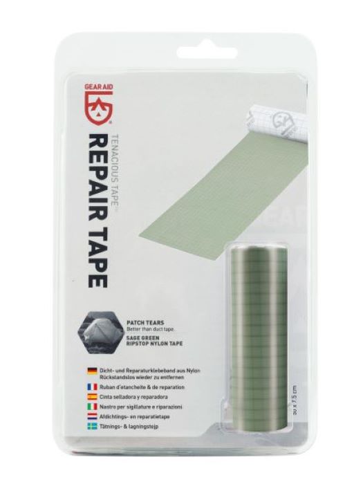 GearAid Repair Tape Sage Green Ripstop Nylon