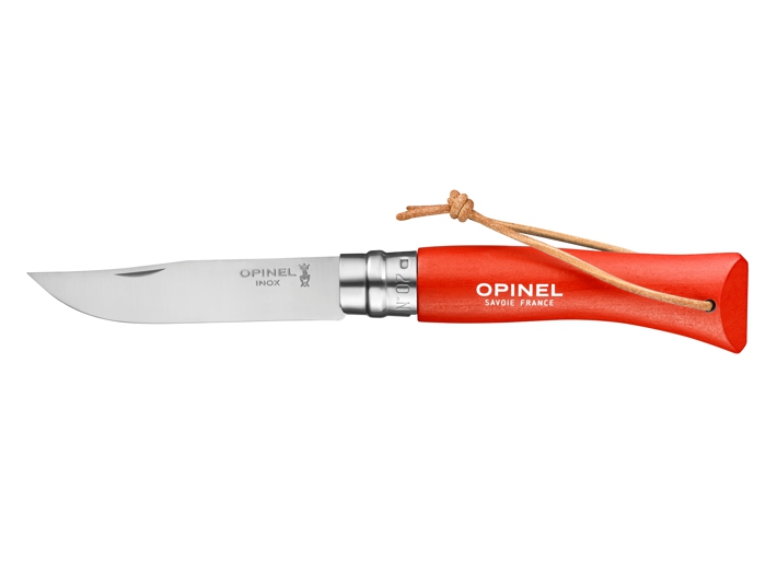Opinel Nóż Inox Colorama z rzemieniem No.07 Orange 002208
