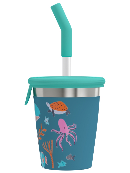 SIGG Kubek dla dzieci ze słomką Blue World 0.35L