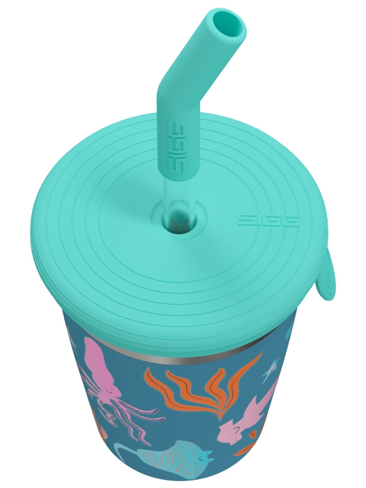 SIGG Kubek dla dzieci ze słomką Blue World 0.35L